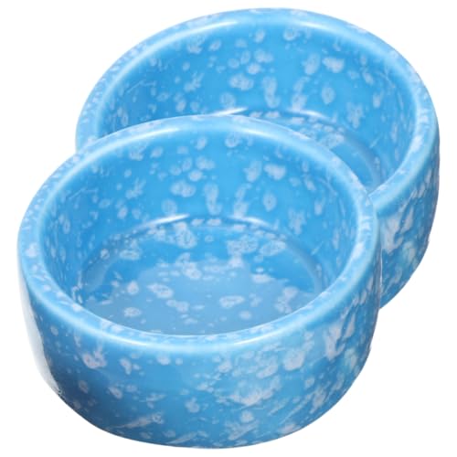 ORFOFE 2Stücke Keramik Hamsterschalen Tragfähige Futter und Wasserschalen für Chinchilla Hamster und Andere Kleintiere zu Reinigen und Hygienisch von ORFOFE
