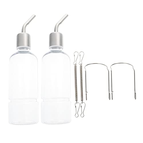ORFOFE 2pcs Externe Meerwasserflasche Katze Wasserspender Kaninchen Wasserflasche Wasserspender für Hunde Meerschweinchen Glas Wasserflasche Meerschweinchen Zubehör Papagei Tropfwasser ORFOFE 2pcs Externe Meerwasserflasche Katze Wasserspender Kaninchen Wasserflasche Wasserspender für Hunde Meerschweinchen Glas Wasserflasche Meerschweinchen Zubehör Papagei Tropfwasser von ORFOFE