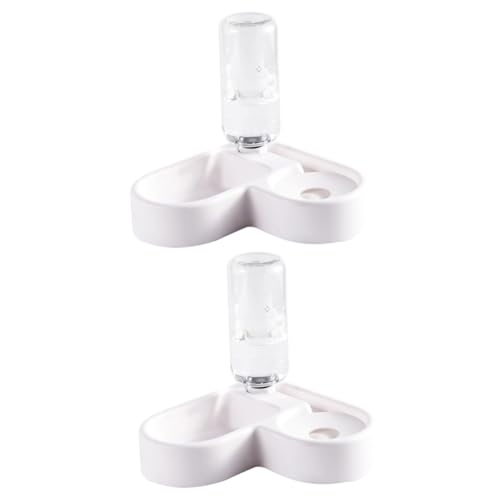 ORFOFE 2 Stücke Automatische Katze Wasser Dispenser Pet Wasser Feeder Hund Trinken Werkzeug Wasser Schüssel Weiß von ORFOFE
