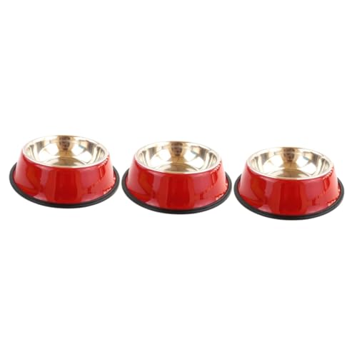 ORFOFE 3 Stücke Edelstahl Katzenfutternapf Hund Katze Napfmatte 18cm Futternapfmatte Futternapf Futternapf von ORFOFE