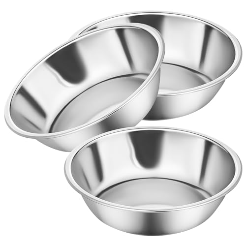 ORFOFE Kätzchennäpfe Katzenfutternapf 3er-Pack Katzennapf-Set aus Edelstahl Gestell Hundefutterspender für Katzen im Innen- und Außenbereich von ORFOFE