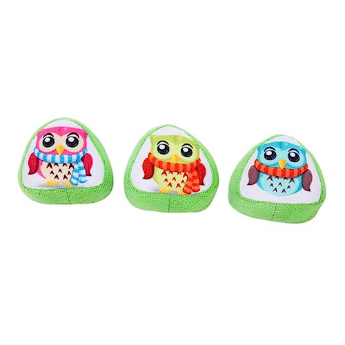 ORFOFE 3 Stück Eule Kätzchen Haustier interaktives Interactive Toys katzenzubehör Katze Katzenminze Plüschtier zum Beißen von Haustieren von ORFOFE