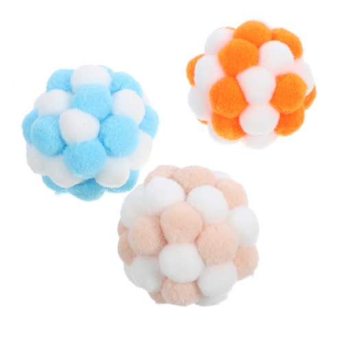 ORFOFE Katzenspielzeug Bälle 3 Stück Kätzchenspielzeug Für Hauskatzen Plüschmaterial Glocken Für Aufregung ORFOFE Katzenspielzeug Bälle 3 Stück Kätzchenspielzeug Für Hauskatzen Plüschmaterial Glocken Für Aufregung von ORFOFE