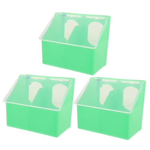 ORFOFE 3 Stück Teiliges Vogelkäfig Futterbox mit Deckel Langlebiger Verschleißfester Kunststoff Großer Fassungsvermögen Praktische Mehrfachfächer für Tauben und Papageien zur Einfachen ORFOFE 3 Stück Teiliges Vogelkäfig Futterbox mit Deckel Langlebiger Verschleißfester Kunststoff Großer Fassungsvermögen Praktische Mehrfachfächer für Tauben und Papageien zur Einfachen von ORFOFE