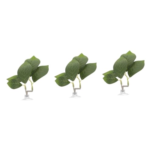 ORFOFE 3 Stück Betta-Blatt-Aquarium-Dekoration Realistische Pflanzenstützen Für Aquarien Kunststoffblätter Für Betta-Aquarium-zubehör von ORFOFE