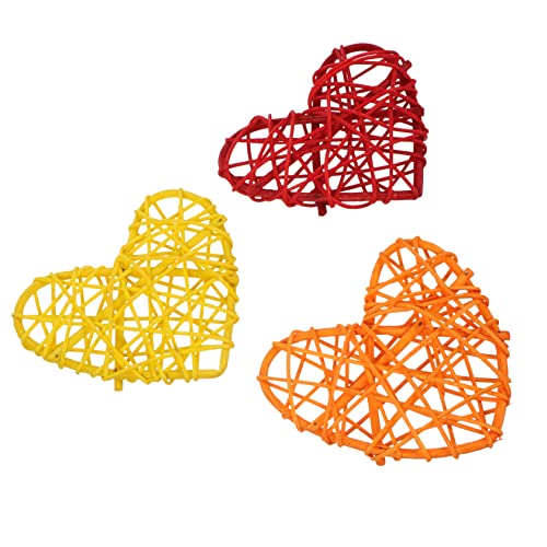 ORFOFE 3stücke Teiliges Papageien-Spielzeug Aus Bunten Rattan-Herzen Für Kauen Und Beißen Geeignet Für Wellensittiche Nymphensittiche Und Andere Vögel ORFOFE 3stücke Teiliges Papageien-Spielzeug Aus Bunten Rattan-Herzen Für Kauen Und Beißen Geeignet Für Wellensittiche Nymphensittiche Und Andere Vögel von ORFOFE