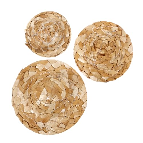 ORFOFE Vogelhut für Papageien 3er-Pack Miniaturhut Pferdeschwanzloch Haustier-papageienhüte von ORFOFE