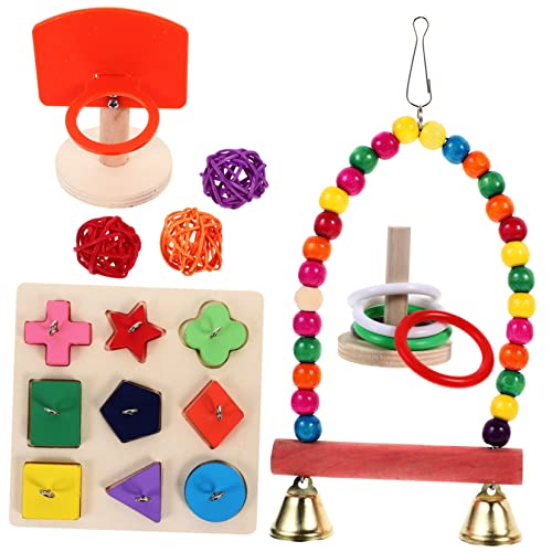ORFOFE 4sätze Papageien Spielzeug Set Teiliges Buntes Kauspielzeug Für Intelligenztraining Und Spielaktivitäten Für Wellensittiche Nymphensittiche Und Andere Vögel ORFOFE 4sätze Papageien Spielzeug Set Teiliges Buntes Kauspielzeug Für Intelligenztraining Und Spielaktivitäten Für Wellensittiche Nymphensittiche Und Andere Vögel von ORFOFE