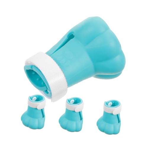 ORFOFE 4 Stück Fußabdeckung Für Haustiere Katzenschuhe, Um Kratzer Zu Vermeiden Krallenkappen Für Katzen Katzenbedarf Katzenstiefel Für Die Fellpflege Schuhe Für Katzen Kieselgel Sky-Blue ORFOFE 4 Stück Fußabdeckung Für Haustiere Katzenschuhe, Um Kratzer Zu Vermeiden Krallenkappen Für Katzen Katzenbedarf Katzenstiefel Für Die Fellpflege Schuhe Für Katzen Kieselgel Sky-Blue von ORFOFE