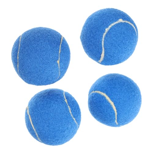 ORFOFE 4 Stück Teiliges Hundespielzeug aus Robustem Vollgummiball Interaktiver Tennisball zum Werfen und Kauen Bissfestes Trainingsspielzeug für Kleine und Große Hunde Fördert Aktivität von ORFOFE
