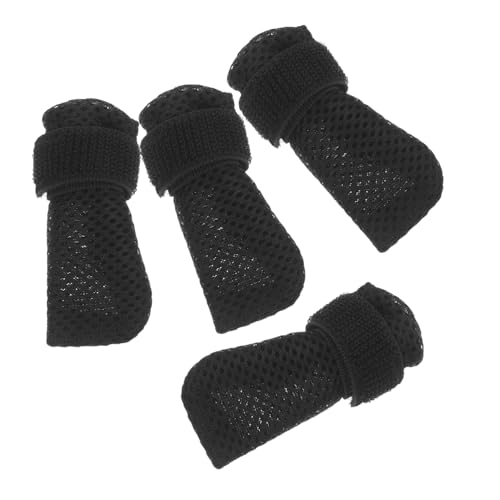 ORFOFE 4 Stück Teiliges Weiche Warme Katzenschuhe mit Sicherem Sitz für Krallenpflege Baden Medikamentengabe und Nageltrimmen rutschfest für Winter und Zuhause von ORFOFE