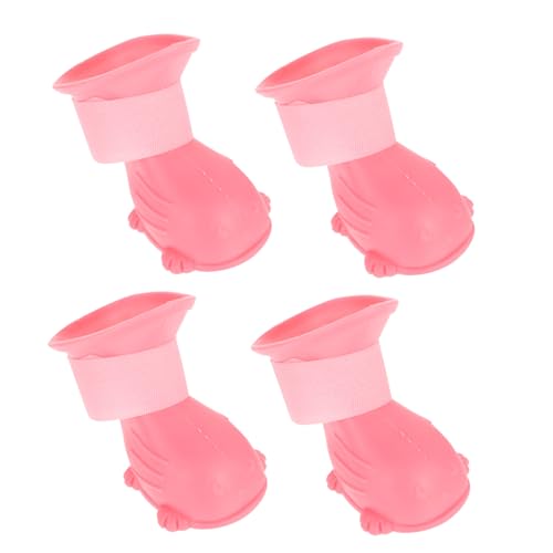 ORFOFE 4 Stück Teiliges wasserdichte Hunderegenstiefel mit Anti rutsch Sohle Atmungsaktiv und Langlebig Mittlere Pfotenfreundlich für Outdoor Einsatz bei Regenwetter von ORFOFE