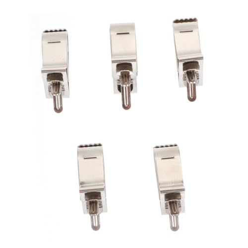 ORFOFE 5 Stück Teiliges Edelstahl Vogel futterclips für Papageien und Kleintiere Multifunktionale Halter für Obst und Gemüse Hygienisch und Stabil Einfach zu Montieren für Käfigzubehör von ORFOFE