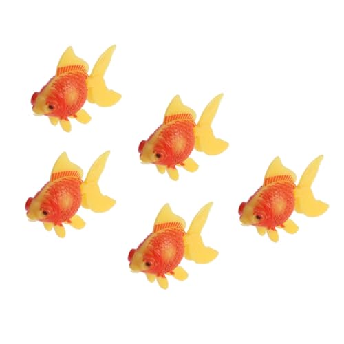 ORFOFE 5 Stück Teiliges Plastische Karpfen Aquarium Deko Realistische und Lebensechte Fische Langlebige Kunststofffiguren für Fischbecken und Landschaftsdekoration von ORFOFE