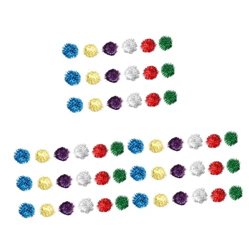 ORFOFE 54 STK Katzenspielzeug Glitter Ball plüschball Katzen Spielzeug cat Spielzeug Katzen-Teaser-Spielzeug Interaktives Katzenspielzeug Katze Lametta Ball Katze Lametta Pompons Kaschmir ORFOFE 54 STK Katzenspielzeug Glitter Ball plüschball Katzen Spielzeug cat Spielzeug Katzen-Teaser-Spielzeug Interaktives Katzenspielzeug Katze Lametta Ball Katze Lametta Pompons Kaschmir von ORFOFE