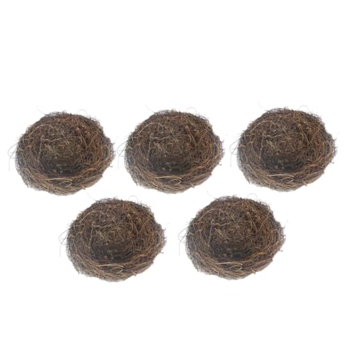 ORFOFE 5St Vogel-Rattan-Nest Vogeldekor zu Hause Vogelnest- für Zuhause Vogelverzierung Vogel- kinderzimmerdeko Easter Decoration Vogelnest Künstliches Vogelnest Hölzern von ORFOFE