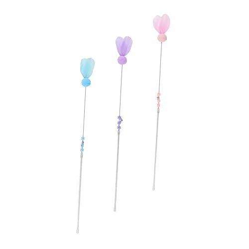 ORFOFE 2sets Lustiges Katzenspielzeug Katzen-Teaser-zauberstäbe Haustier-Teaser-Spielzeug Zur Jagdinstinkt-übung 3pcs * 2 von ORFOFE