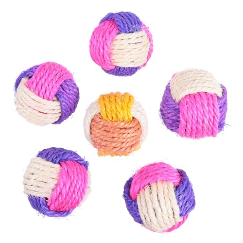 ORFOFE 6 Stück Katzen Spielbälle aus Sisal Kratzfest Farbig Geflochten Interaktives Katzenspielzeug Fördert Aktivität und Stressabbau für Kätzchen und Katzen Zufällige Zufällige Farbe ORFOFE 6 Stück Katzen Spielbälle aus Sisal Kratzfest Farbig Geflochten Interaktives Katzenspielzeug Fördert Aktivität und Stressabbau für Kätzchen und Katzen Zufällige Zufällige Farbe von ORFOFE