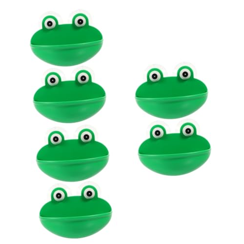ORFOFE 6 Stück Klettern Haustier Ruhetisch Terrarium Futternapf Frosch Ruheplatte Terrarien Saugnapfständer Reptilien Wasserfrosch Lebensraum Kunststoff Grün von ORFOFE