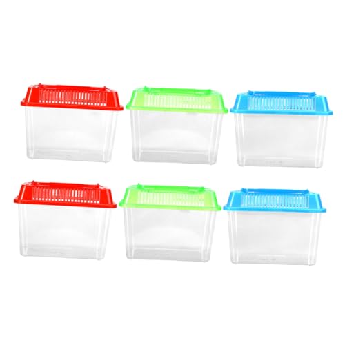 ORFOFE 6 Stück Tragbares Mini Aquarium Kleines Aquarium Goldfischbecken Eidechsenkäfig Fischaquarium Schildkrötenbecken Reptilienfutterbecken Schildkrötenhalter ORFOFE 6 Stück Tragbares Mini Aquarium Kleines Aquarium Goldfischbecken Eidechsenkäfig Fischaquarium Schildkrötenbecken Reptilienfutterbecken Schildkrötenhalter von ORFOFE