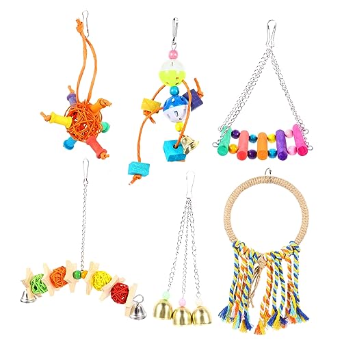 ORFOFE Papagei Schaukel Spielzeug 6-stück Vogel Käfig Barsch Bunte Kauen Spielzeug für Ziervögel ORFOFE Papagei Schaukel Spielzeug 6-stück Vogel Käfig Barsch Bunte Kauen Spielzeug für Ziervögel von ORFOFE