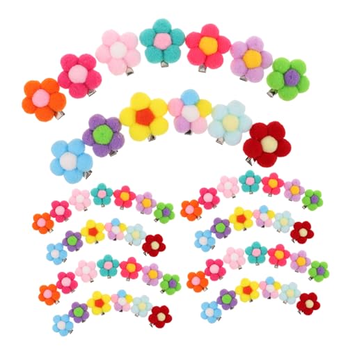 ORFOFE 65 Stück Teiliges Bunte Tierhaarspangen Niedliche Mini-blumenclips für Hunde und Katzen Passform Leichte Haarspangen für Fotoshootings Partydekoration und Tägliche Nutzung von ORFOFE