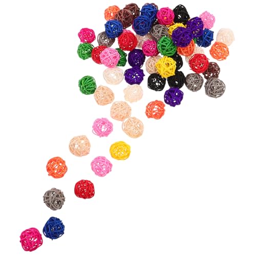 ORFOFE 65 Stück Teiliges Rattan Deko Kugel Natürliche Wicker Balls für DIY Basteln Vasenfüller und Party Hochzeit Dekoration Vielseitige Aromatherapie Ornamente für Heim und Fest von ORFOFE