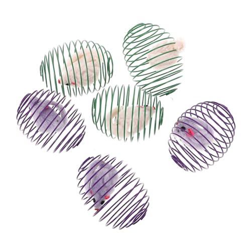 ORFOFE 6pcs Kätzchen Verspielte Spulen Spring Spielzeugkatze Stretchierbare Quellen Käfig Rattenspielzeug ORFOFE 6pcs Kätzchen Verspielte Spulen Spring Spielzeugkatze Stretchierbare Quellen Käfig Rattenspielzeug von ORFOFE