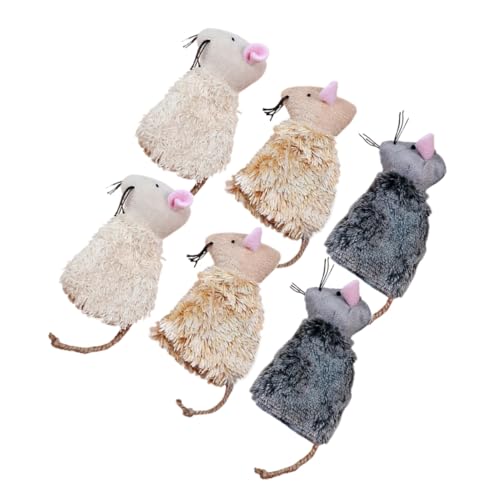 ORFOFE 6 Stück Katzenspielzeug Für Babys Plüschmaus Spielzeug Für Hauskatzen Interaktives Füllmäusespielzeug Kätzchen-kauspielzeug Zum Zahnen Sicheres Und Bequemes Plüschmaterial ORFOFE 6 Stück Katzenspielzeug Für Babys Plüschmaus Spielzeug Für Hauskatzen Interaktives Füllmäusespielzeug Kätzchen-kauspielzeug Zum Zahnen Sicheres Und Bequemes Plüschmaterial von ORFOFE