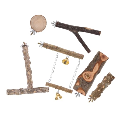 ORFOFE 6st Vogelständer-Set Vogelspielständer Holzspielständer Für Vögel Papageienbarsch-spielständer Käfighängematte Für Papageien-hängespielzeug Spielständer Hölzern Zubehör Balance ORFOFE 6st Vogelständer-Set Vogelspielständer Holzspielständer Für Vögel Papageienbarsch-spielständer Käfighängematte Für Papageien-hängespielzeug Spielständer Hölzern Zubehör Balance von ORFOFE