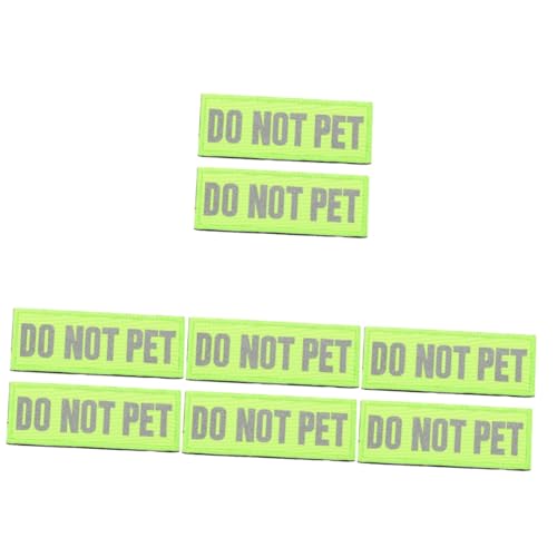 ORFOFE Service Weste 8 Kleines Hundegeschirr Klebepflaster Für Welpen-Patch Ärmel Für Hundebisse Geldschrank Beemysafe Nicht Streicheln Hundegeschirr Patch Nylon Green von ORFOFE