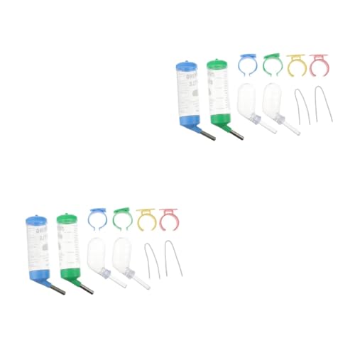 ORFOFE 2 Sets Wasserflaschen Für Hamster Igel Leicht Zu Beobachtende Wasserstandsleckage Haustier-trinkflaschen 4 Stück X 2 von ORFOFE