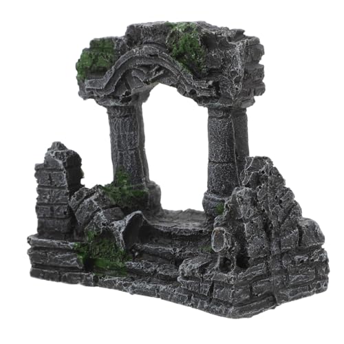 ORFOFE Aquarium Dekoration Römische Säule aus Resin Klassische Unterwasserruine Langlebige Aquarium Deko Säulen Ornament für Fischbecken Elegante Gestaltung von ORFOFE