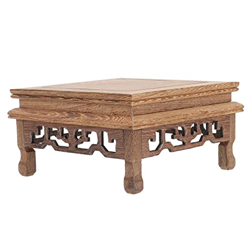 ORFOFE Basis für Blumentopfhalter Country Style ametist Polsterbesatz orientalisches Dekor Tischdekoration runder Couchtisch Pflanzgefäß aus Holz Wiederverwendbarer Blumentopfhalter Mini von ORFOFE