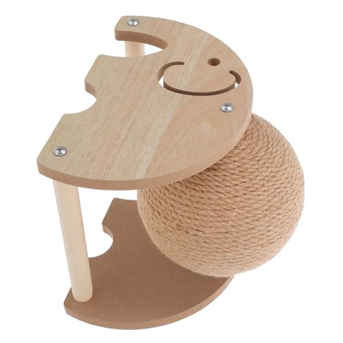 ORFOFE Cat Scratching Ball Sisal mit Drehfunktion Stabiles Katzenspielzeug für Kätzchen Schützt Krallen Platzsparend Interaktives Kratzspielzeug für Kleine Katzen und Haustiere von ORFOFE