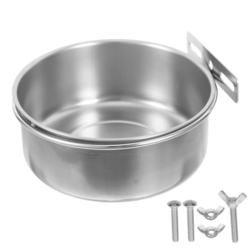 ORFOFE Edelstahl Vogelfutternapf mit Halterung rutschfeste Futter Wasserschale für Papageien Wellensittiche und Vogelkäfige Leicht zu Reinigen Silberfarben ORFOFE Edelstahl Vogelfutternapf mit Halterung rutschfeste Futter Wasserschale für Papageien Wellensittiche und Vogelkäfige Leicht zu Reinigen Silberfarben von ORFOFE