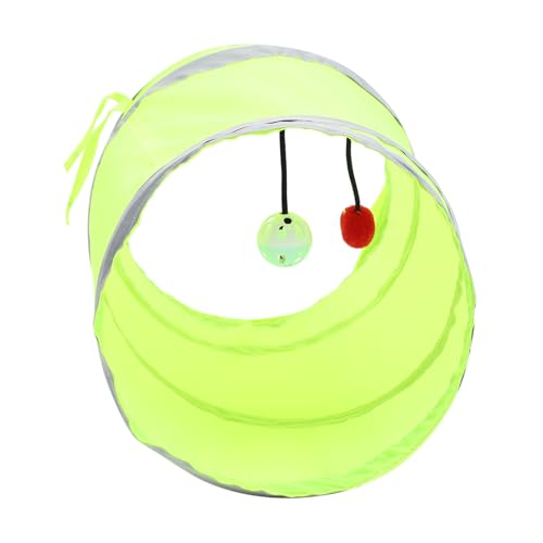 ORFOFE Faltbarer Katzentunnel für Katzen und Kleintiere Beschäftigungsspielzeug zur Bewegung Langlebig und Faltbar Geeignet für Katzen Hamster Kaninchen und Mehr Rosa Design von ORFOFE