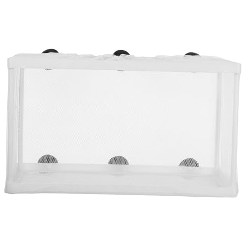 ORFOFE Großer Fischnetz Zuchtkasten mit Saugnapf für Aquarium Polyester Netz Aufzuchtbecken zur Fischisolation Einfach zu Befestigendes Jungfisch Inkubator Zubehör von ORFOFE