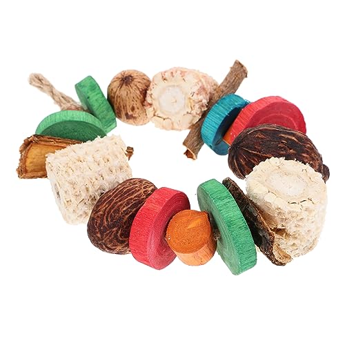 ORFOFE Papagei Spielzeug Vogel Kauen Spielzeug Sicher Holz Einfach zu Befestigen Vogelkäfig Hängen Dekorative von ORFOFE