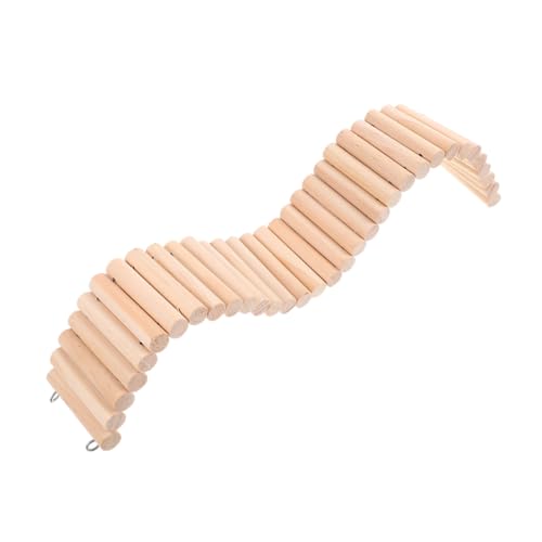 ORFOFE Hamster Hängebrücke aus Holz Kletterleiter und Spielbrücke für Hamster Mäuse Rennmäuse Chinchilla und Meerschweinchen Multifunktionales Kletterspielzeug Einfache Installation von ORFOFE