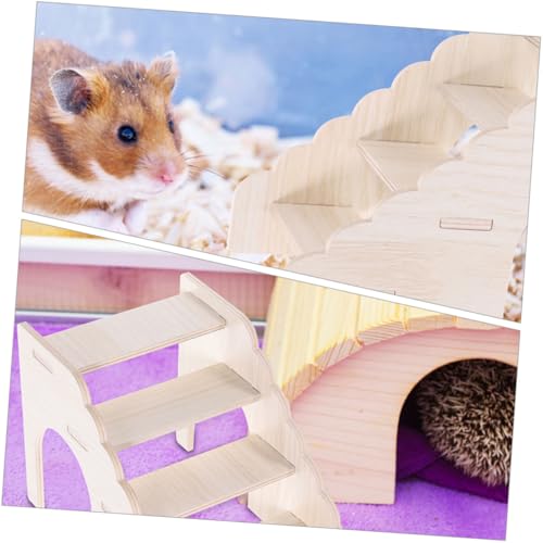 ORFOFE Hamster Holzleiter Kleintier Kletterleiter aus Natürlichem Holz Robust und Sicher Spielplattform für Hamster Mäuse Gerbils und Chinchillas Fördert Bewegung und Beschäftigung im von ORFOFE