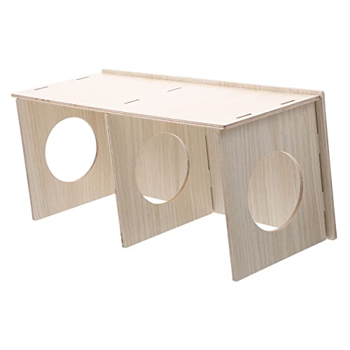 ORFOFE Hamster Holzversteck Groß Robust Multifunktional Hamsterhaus Käfig Dekoration für Zwerghamster Kleintiere zum Verstecken von ORFOFE