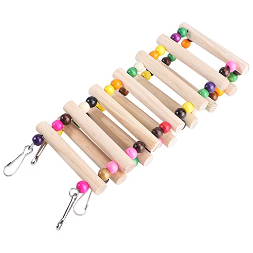 ORFOFE Hamster Kletterleiter Aus Holz Mit Bunten Beißen Für Kleine Haustiere Spielzeug Für Vögel Spielen Und Trainieren Für Hamster Und Papageien von ORFOFE