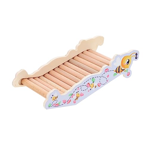 ORFOFE Holzleiter Für Kleintiere Lustiges Kletterspielzeug Für Hamster Chinchillas Ratten Bissfeste Kletterhilfe Stressbewältigung Beweglichkeit von ORFOFE