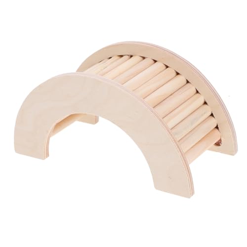 ORFOFE Hamster Kletterleiter aus Natürlichem Holz Multifunktionale Kleine Nagerleiter Sicheres Robustes für Hamster und Meerschweinchen Platzsparendes Zubehör für Käfige von ORFOFE