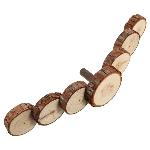 ORFOFE Kletterspielzeug Für Hamster – Leiter- Und Plattform-Set Aus Holz Bewegungsspielzeug Für Kleintiere Mit Backenzahnschleifen Zum Spielen von ORFOFE