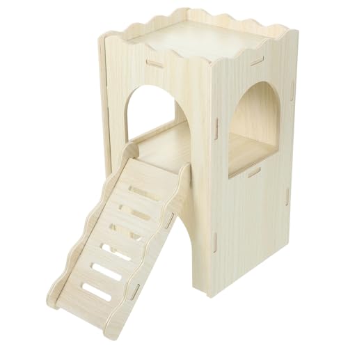ORFOFE Hamster Versteckhaus aus Holz mit Rampe Mehrkammeriges Kleintier Nest für Meerschweinchen und Hamster Langlebiges Sicheres Haustierhaus für Ruhigen Rückzugsort und Spielspaß im ORFOFE Hamster Versteckhaus aus Holz mit Rampe Mehrkammeriges Kleintier Nest für Meerschweinchen und Hamster Langlebiges Sicheres Haustierhaus für Ruhigen Rückzugsort und Spielspaß im von ORFOFE