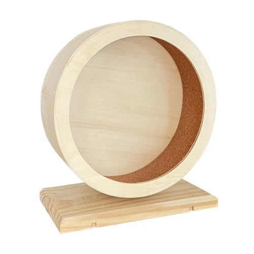 ORFOFE Hamsterlaufrad Holz Mittelgroß Ruhiges Kleintier Laufrad mit Rutschfester Oberfläche für Rennmäuse Igel und Kleine Haustiere Fitnessspielzeug von ORFOFE