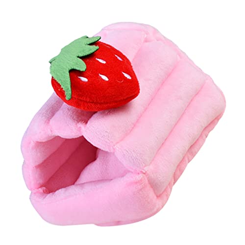 ORFOFE Pet Hamster Nest Warmem Material Gemütliches Schlafnest Für Hamster Meerschweinchen Chinchillas Und Andere Kleine Haustiere Niedliches Erdbeerdesign Für Winterkomfort ORFOFE Pet Hamster Nest Warmem Material Gemütliches Schlafnest Für Hamster Meerschweinchen Chinchillas Und Andere Kleine Haustiere Niedliches Erdbeerdesign Für Winterkomfort von ORFOFE