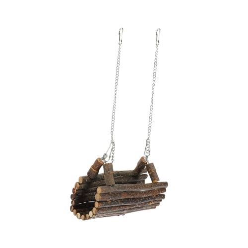 ORFOFE Hamsterschaukel aus Naturholz mit Tunnel Design Hängendes Käfigspielzeug für Kleine Haustiere Wie Hamster Ratten und Meerschweinchen Robustes Lustiges Spielgerät für Käfig und ORFOFE Hamsterschaukel aus Naturholz mit Tunnel Design Hängendes Käfigspielzeug für Kleine Haustiere Wie Hamster Ratten und Meerschweinchen Robustes Lustiges Spielgerät für Käfig und von ORFOFE